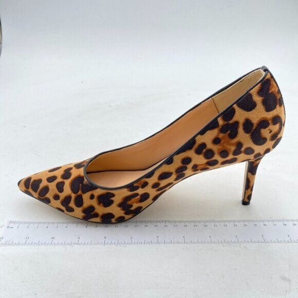 FSJ Leopard High Heels Pointy Toe Pump Office Ladies Party Date Business Shoe - Picture 1 of 7